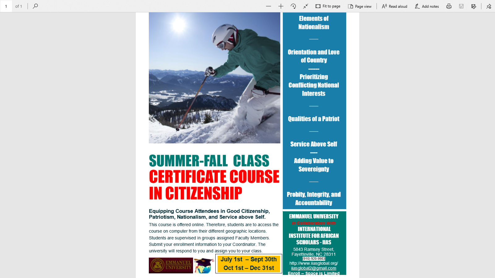 Certificate in Citizenship